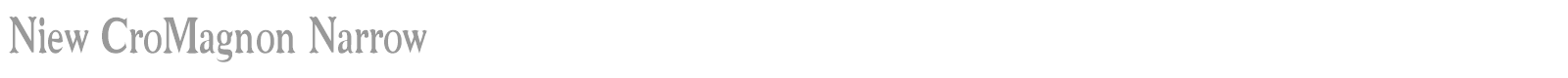 Niew Cro Magnon font preview